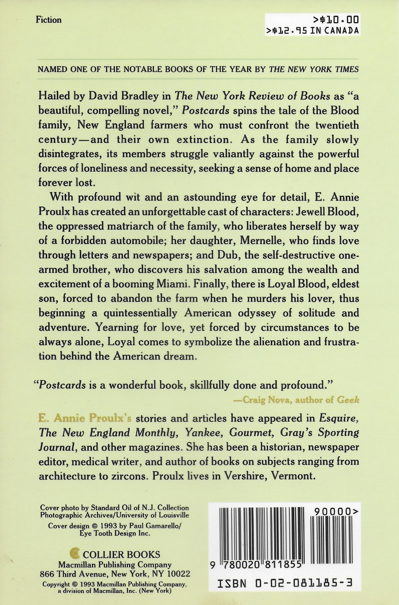 postcards back cover